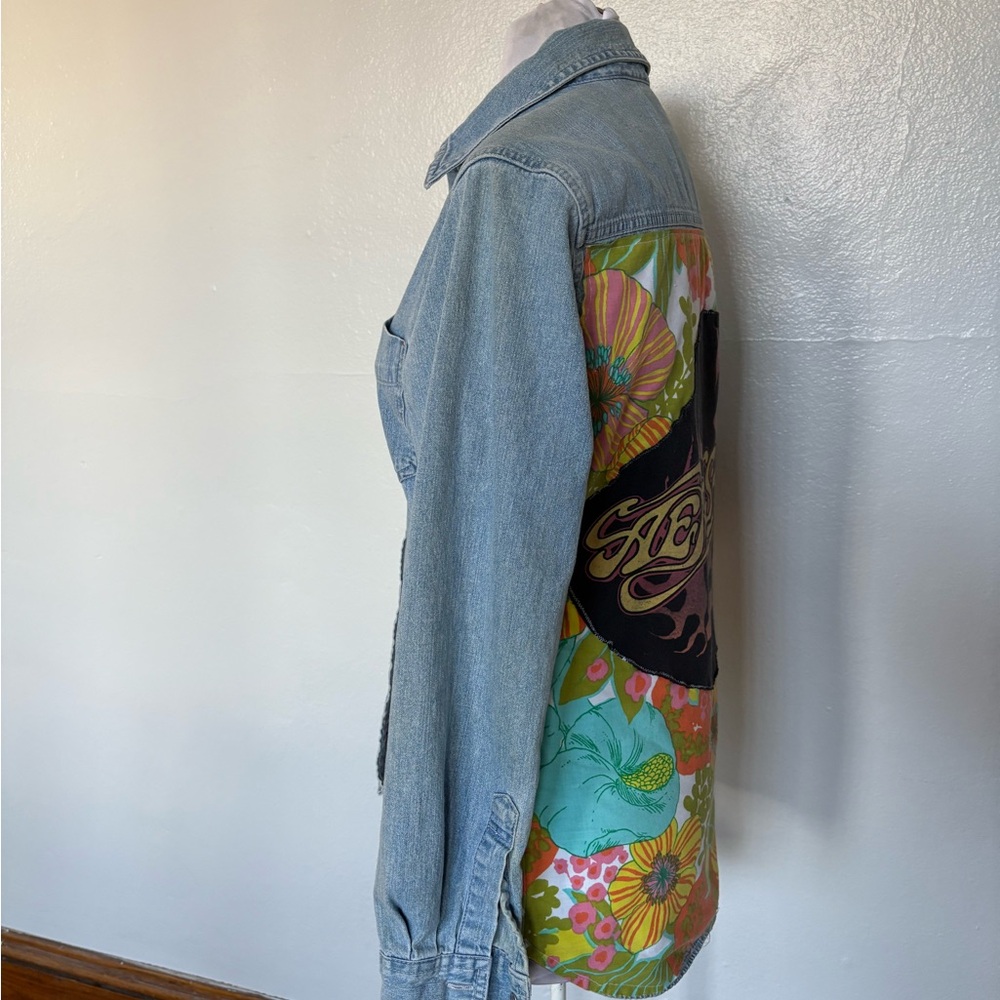 SOLD Upcycled Aerosmith Levi’s Denim Shirt - Picture 10 of 12